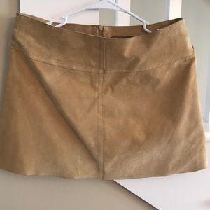 Suede mini skirt